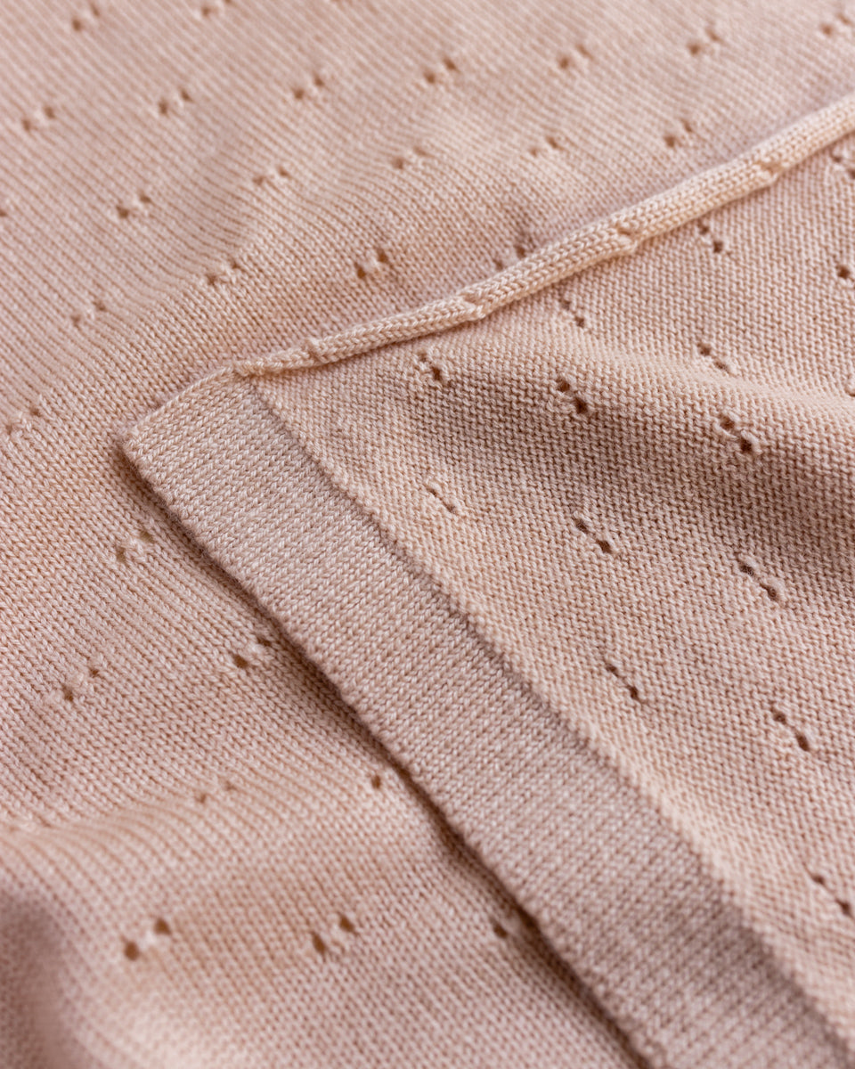 Hvid Wollen babydeken Bibi Apricot