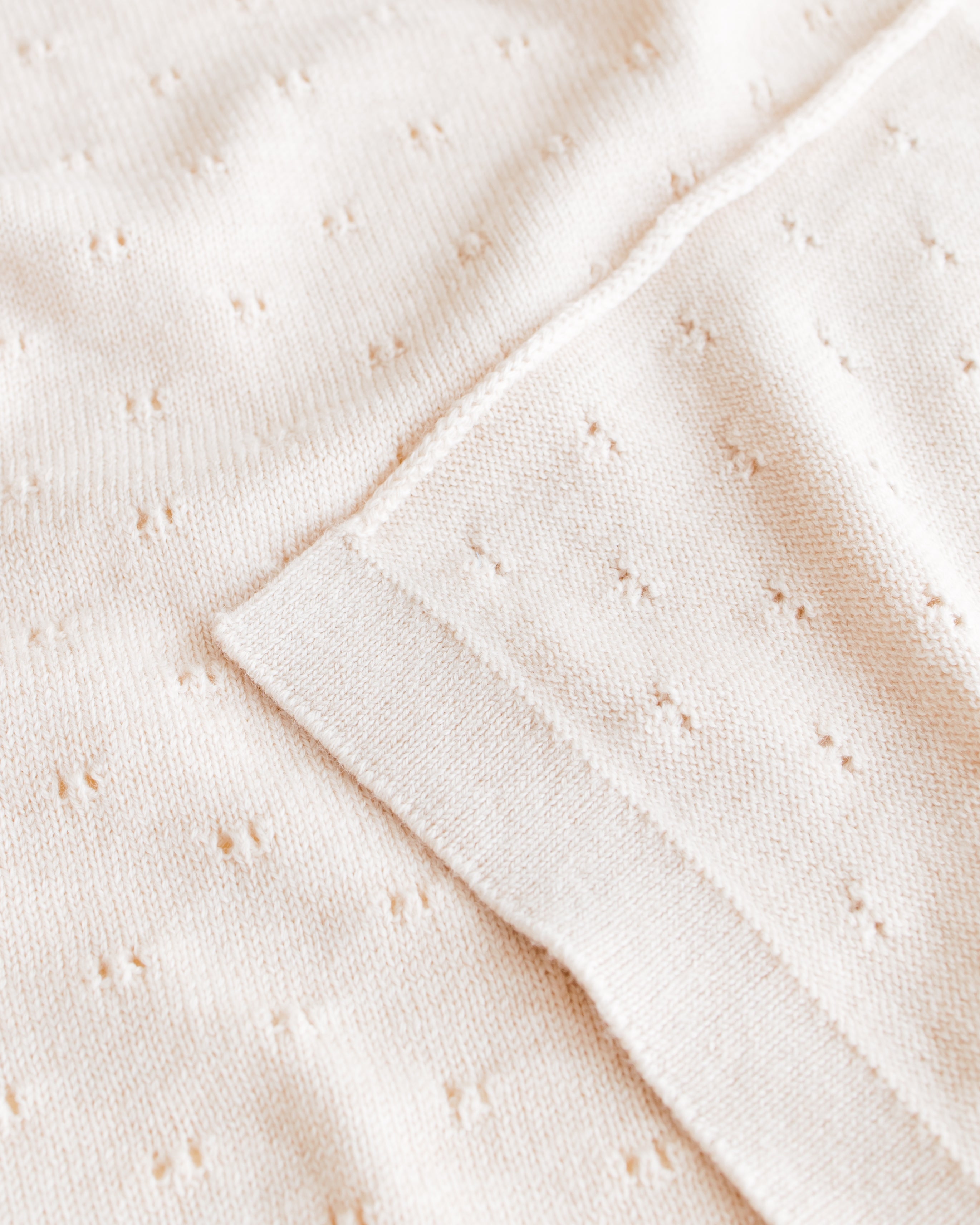 Hvid Wollen babydeken Bibi Cream