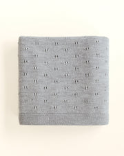 Hvid Wollen babydeken Bibi Grey Melange