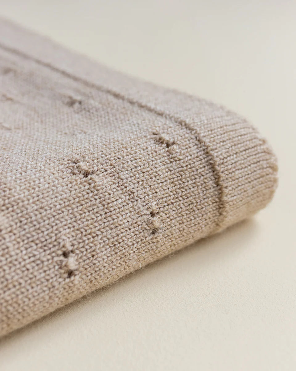 Hvid - Blanket Bibi Sand - 100% merinowol