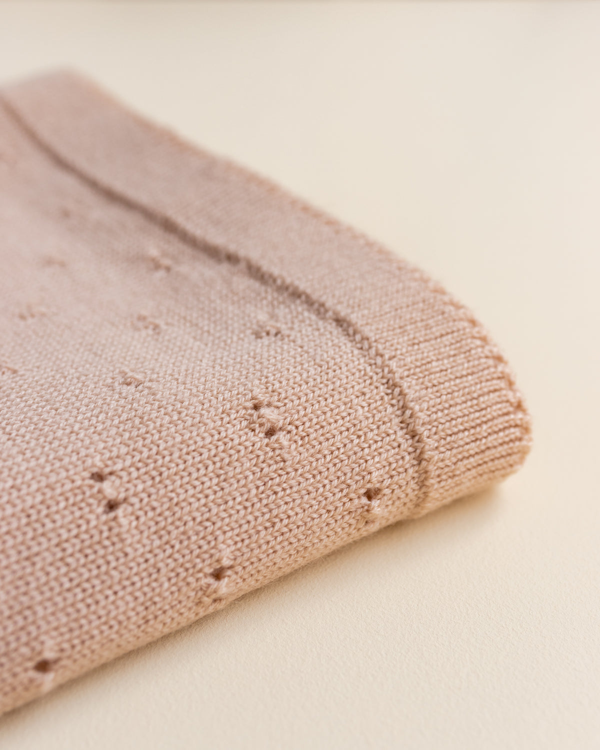 Hvid Wollen babydeken Bibi Apricot