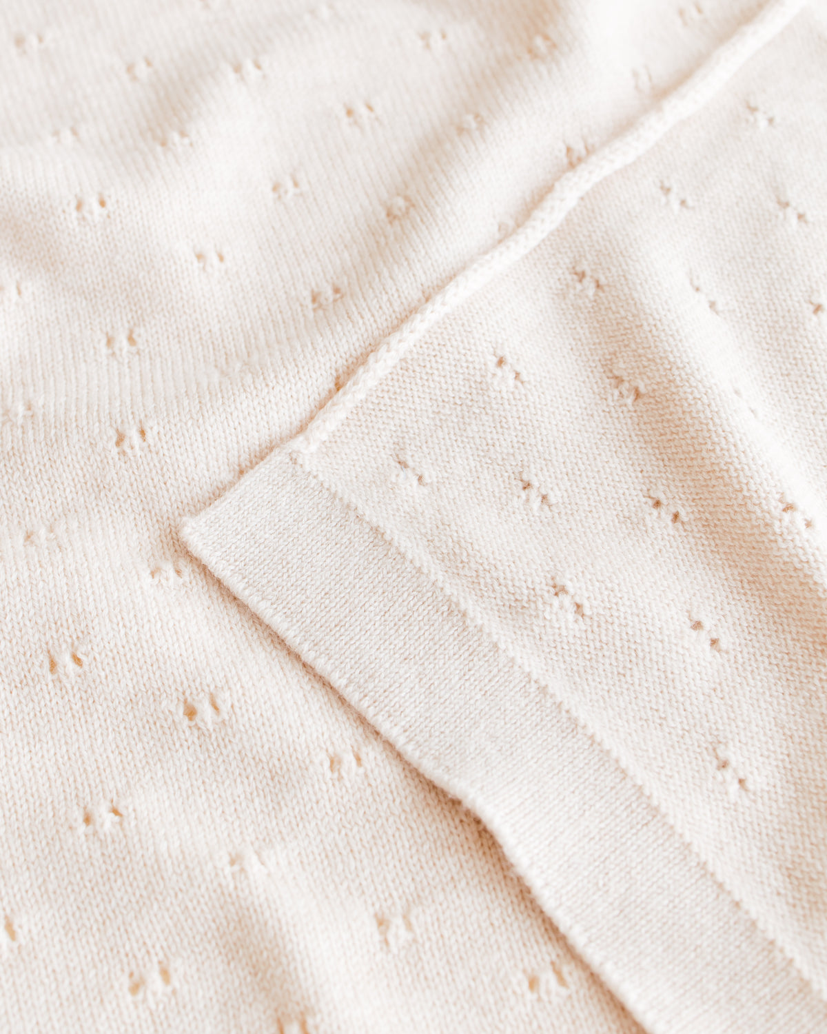Hvid Wollen babydeken Bibi Cream
