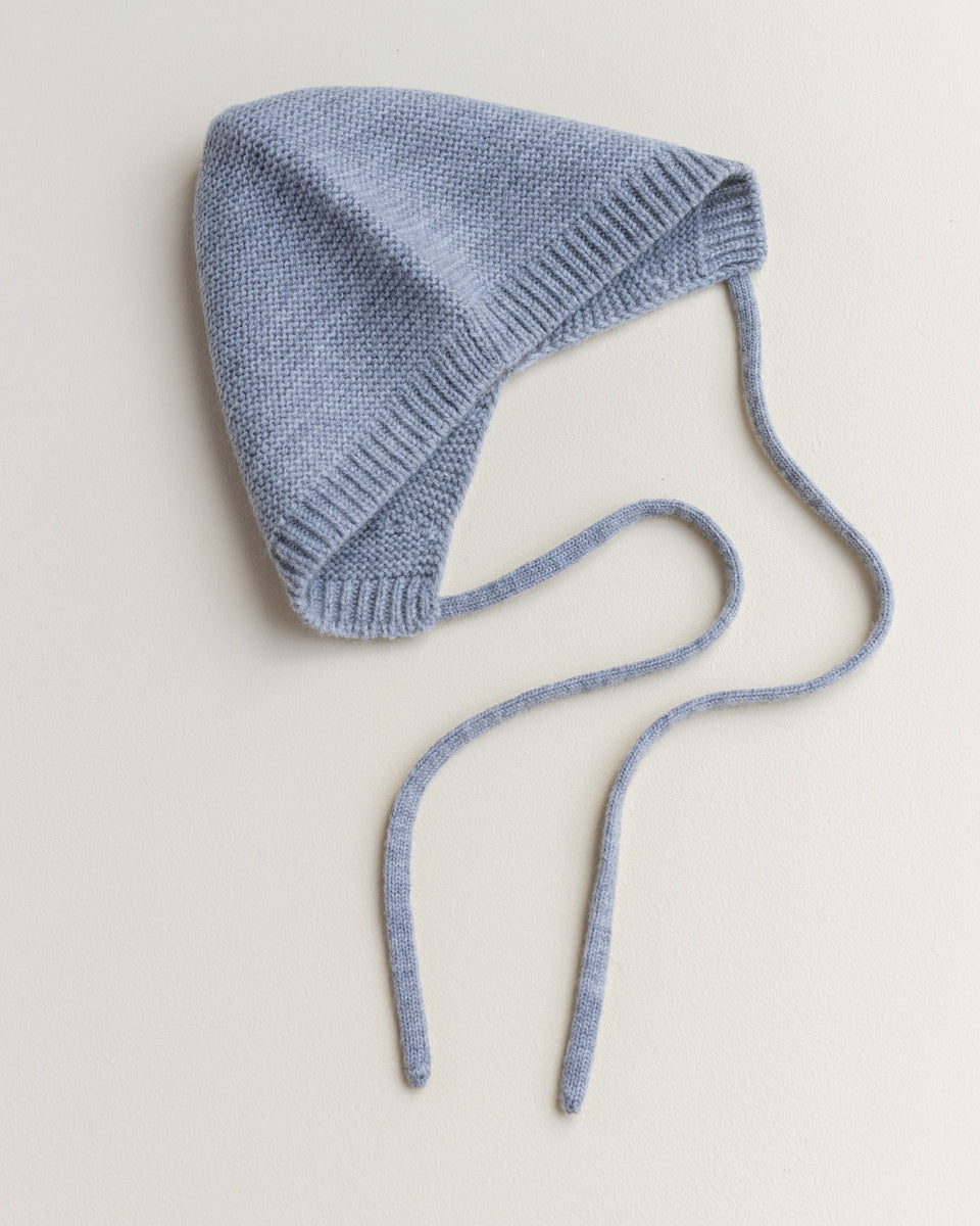Hvid Wollen bonnet Dolly Grey Melange