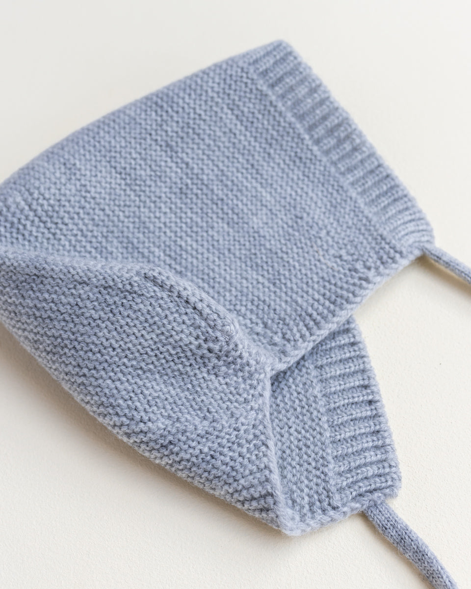 Hvid Wollen bonnet Dolly Grey Melange