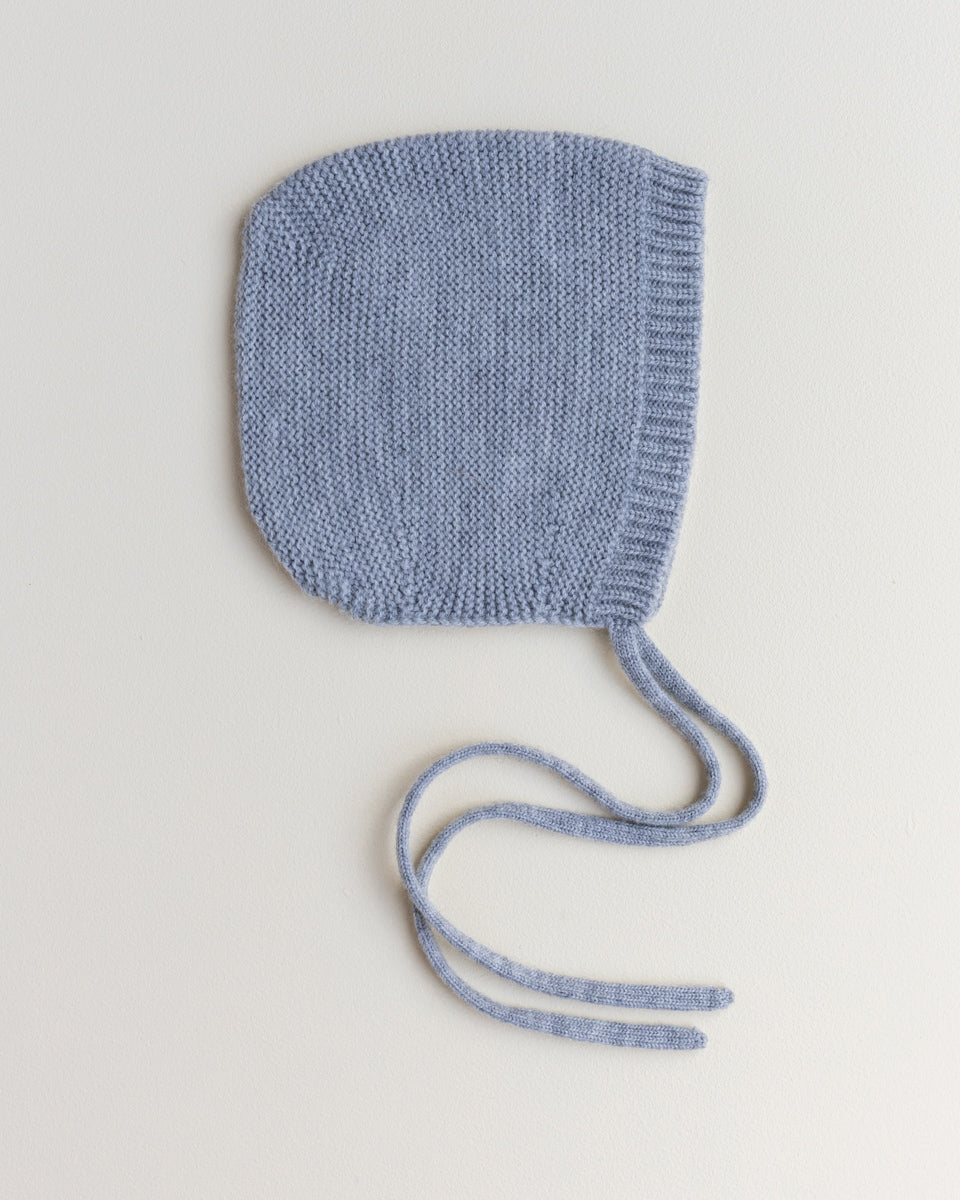 Hvid Wollen bonnet Dolly Grey Melange