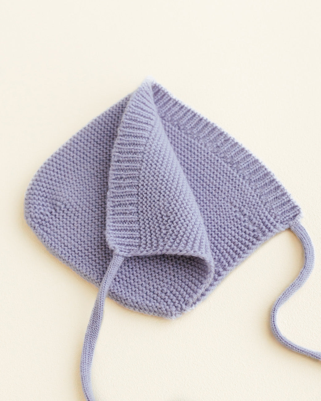 Hvid Wollen bonnet Dolly Lilac