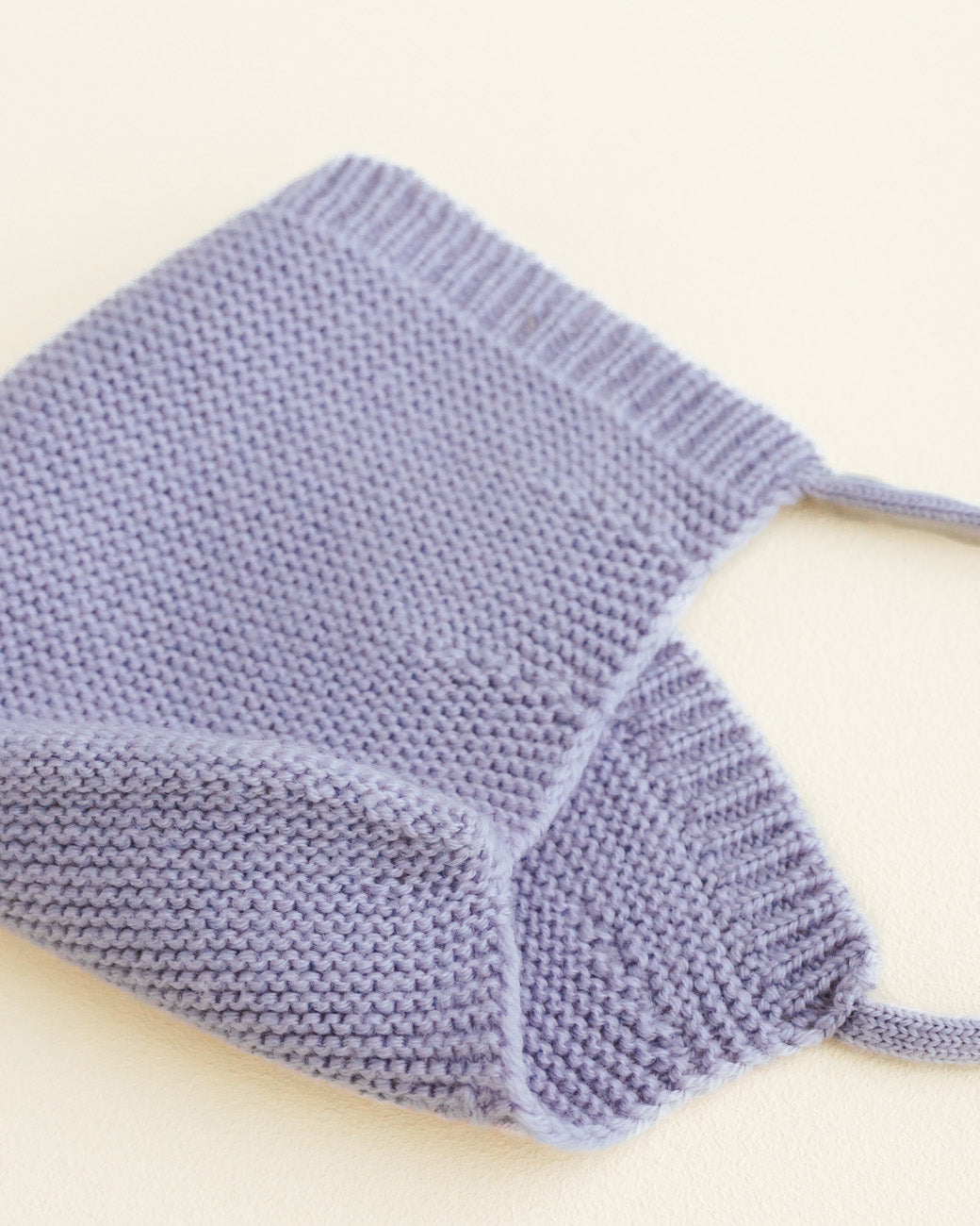 Hvid Wollen bonnet Dolly Lilac