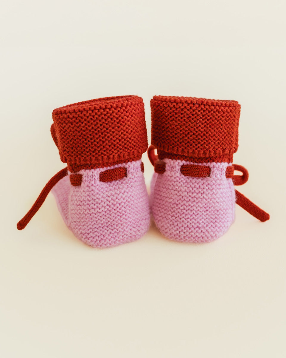 Hvid slofjes Cotton Candy/Red detail