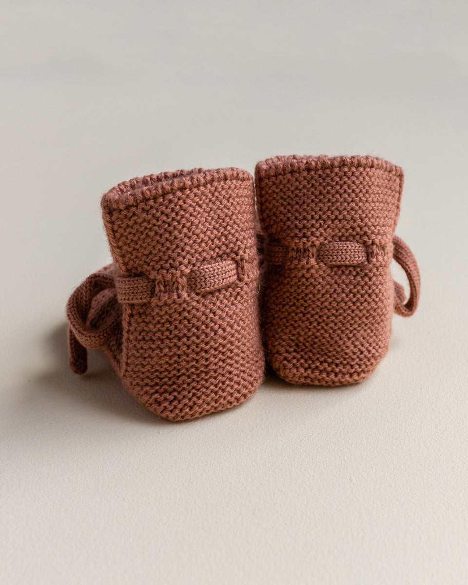 Hvid - slofjes - 100% merinowol - Brick
