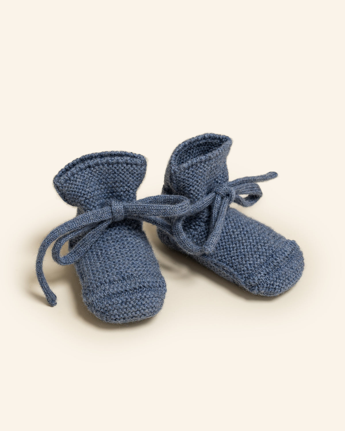 Hvid - Slofjes - 100% merinowol - Denim