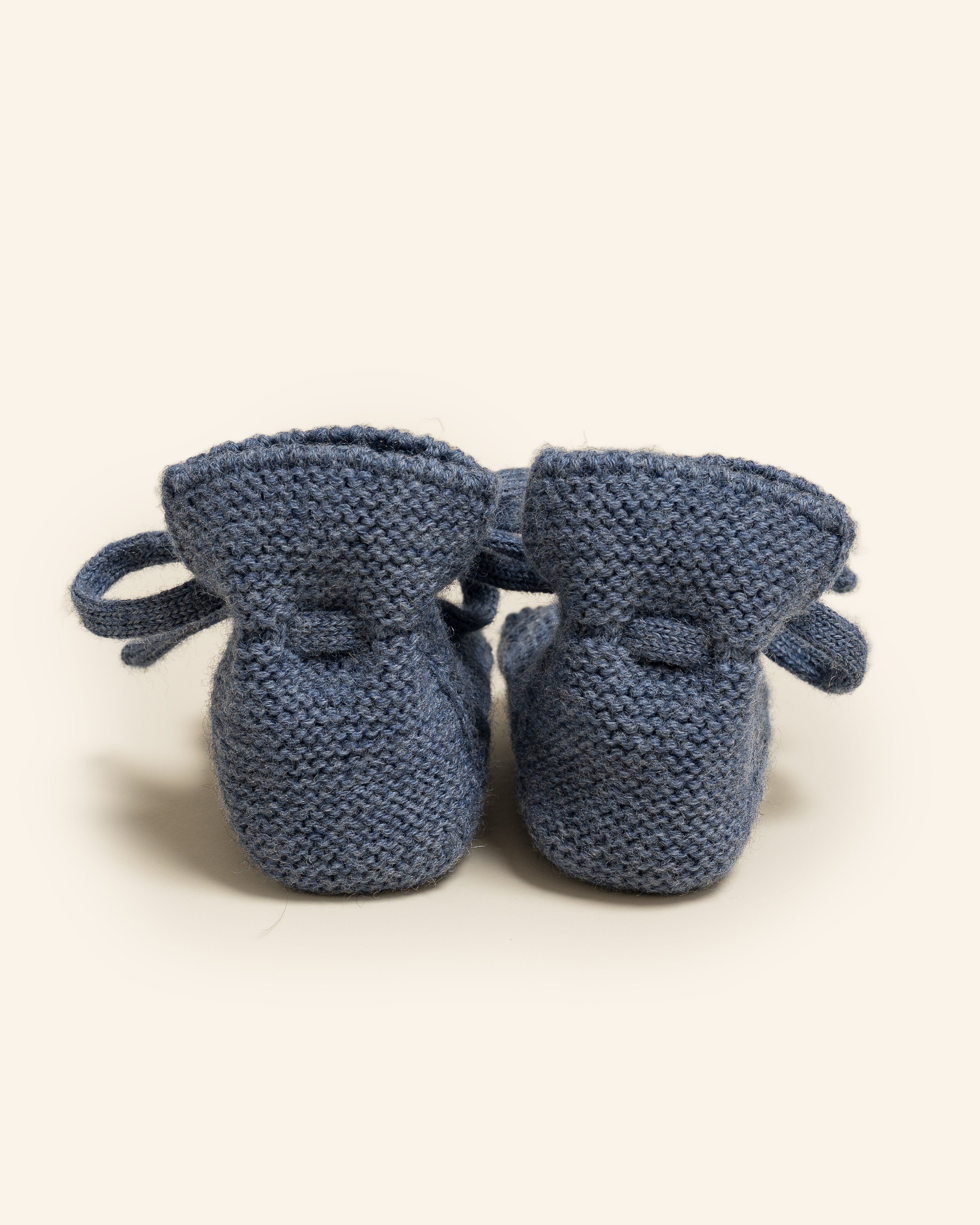 Hvid - Slofjes - 100% merinowol - Denim