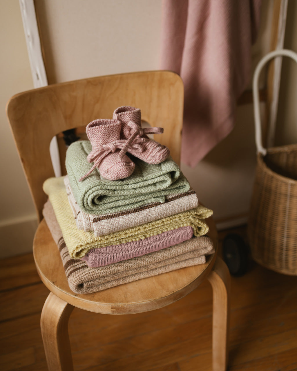 Hvid - Slofjes - 100% merinowol - Powder