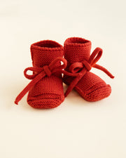 Hvid - Slofjes - 100% merinowol - Red