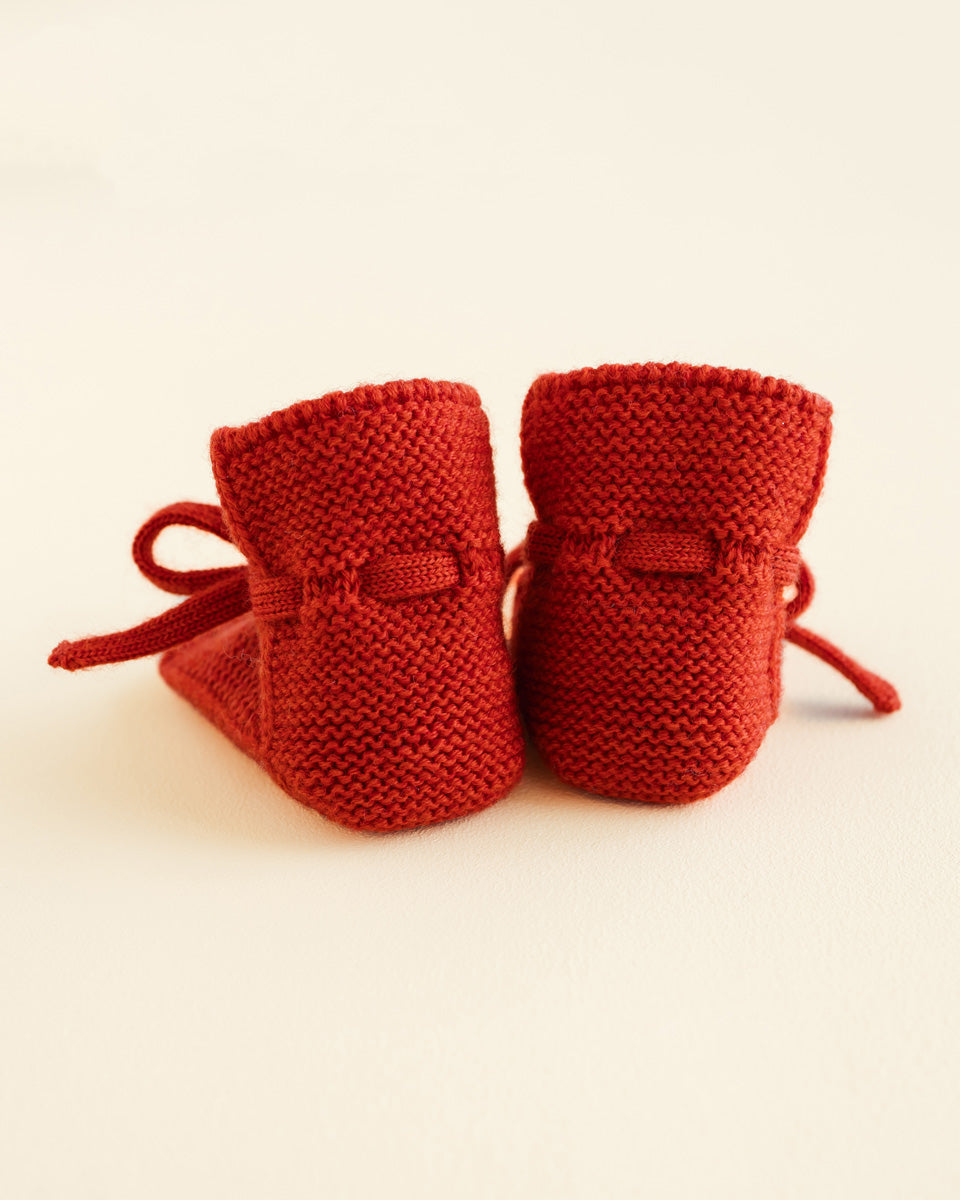Hvid - Slofjes - 100% merinowol - Red