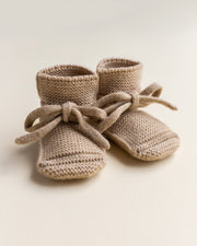 Hvid - Slofjes - 100% merinowol - Sand