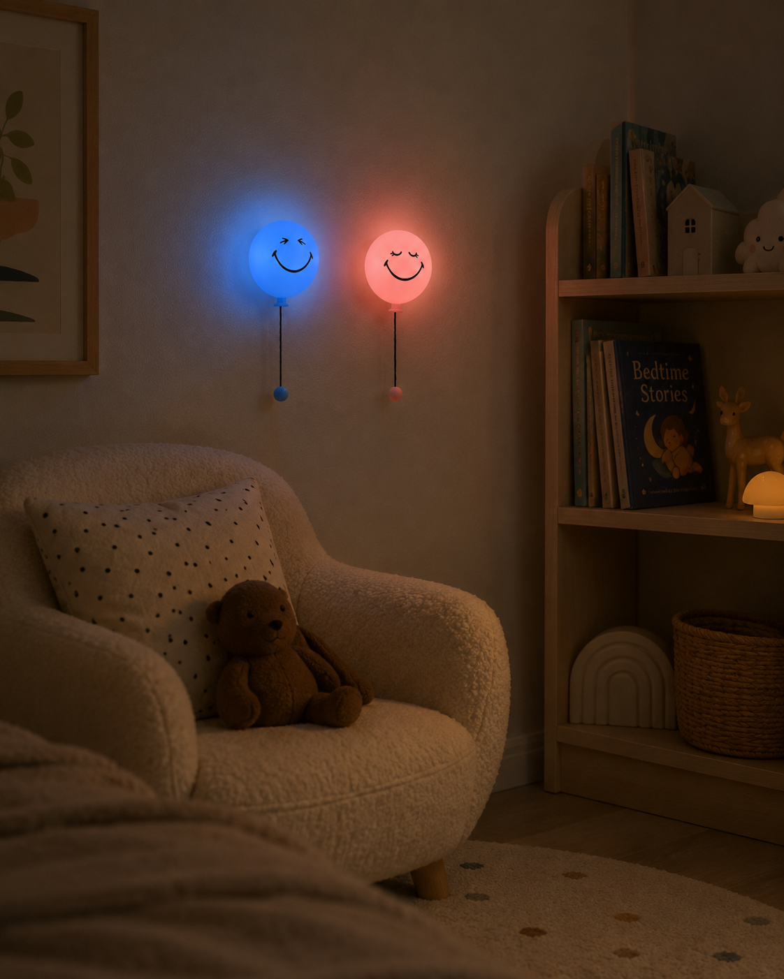MOB - Bubbly Light Blue SMILEY WORLD lamp