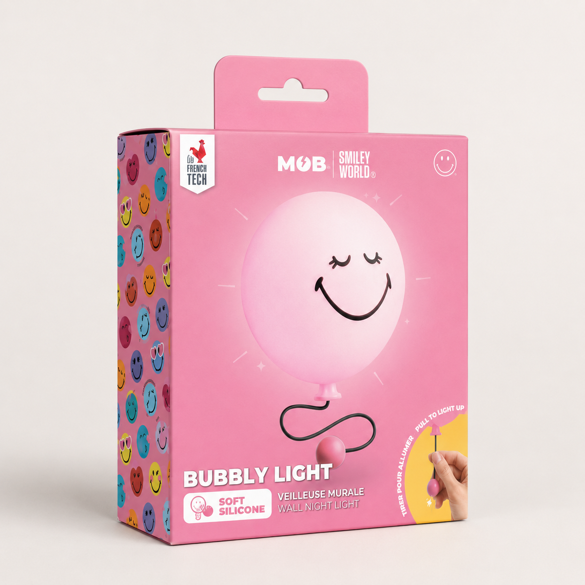 MOB - Bubbly Light roze met smiley