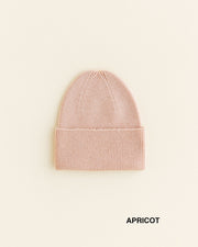 Hvid Wollen newborn mutsje Fonzie Apricot