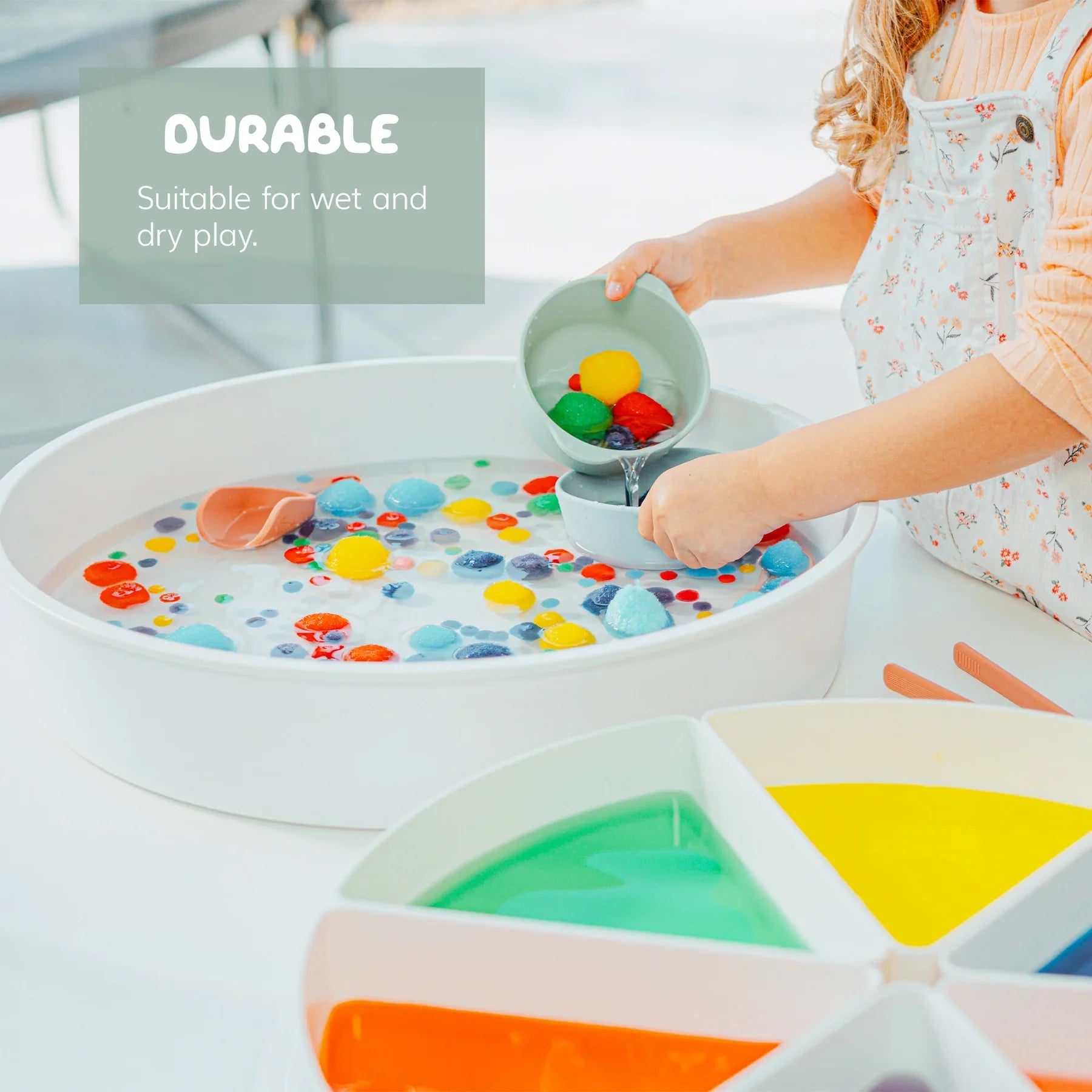 Inspire My Play Play Tray - 3 bakjes inclusief zeef Naturel