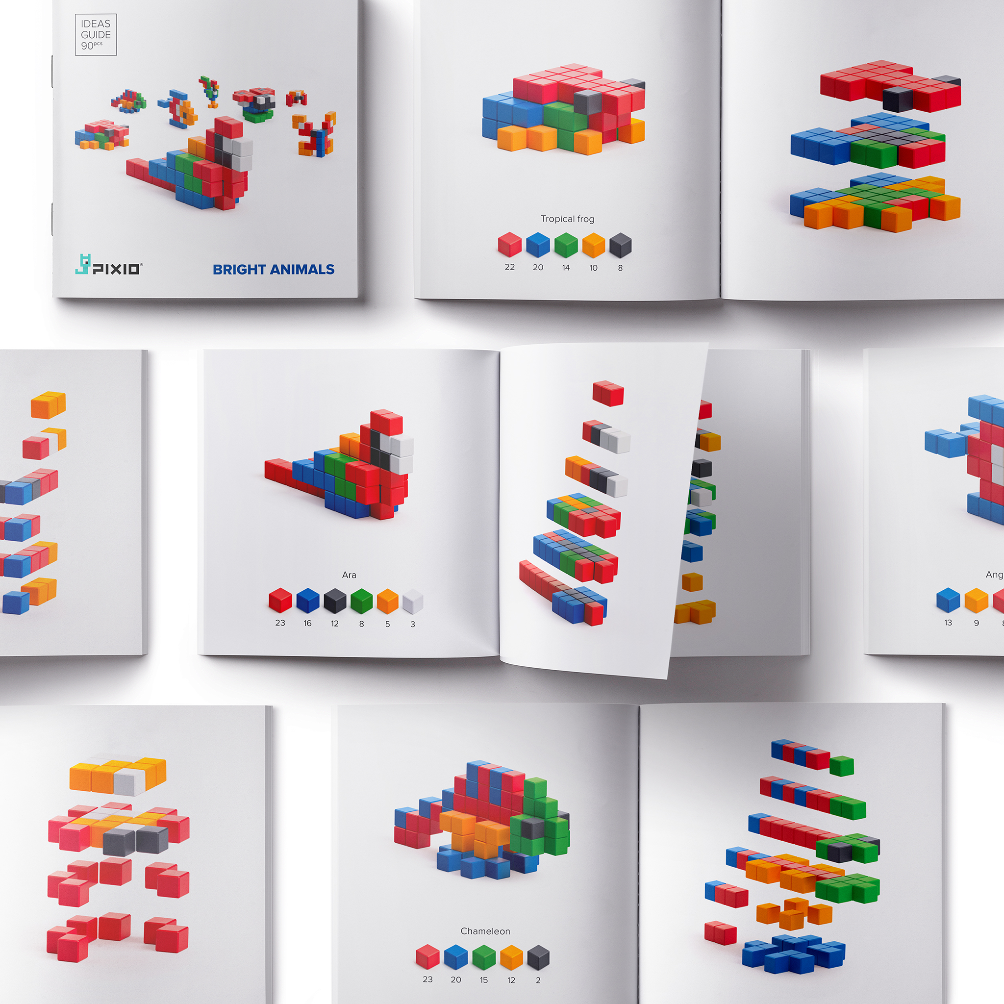 Pixio - Story serie Bright Animals - 90 magneetblokjes