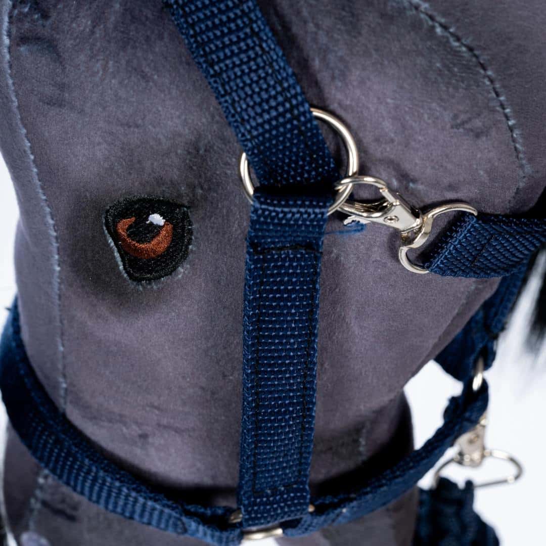 ByAstrup - Halster en halstertouw blauw voor bij stokpaarden