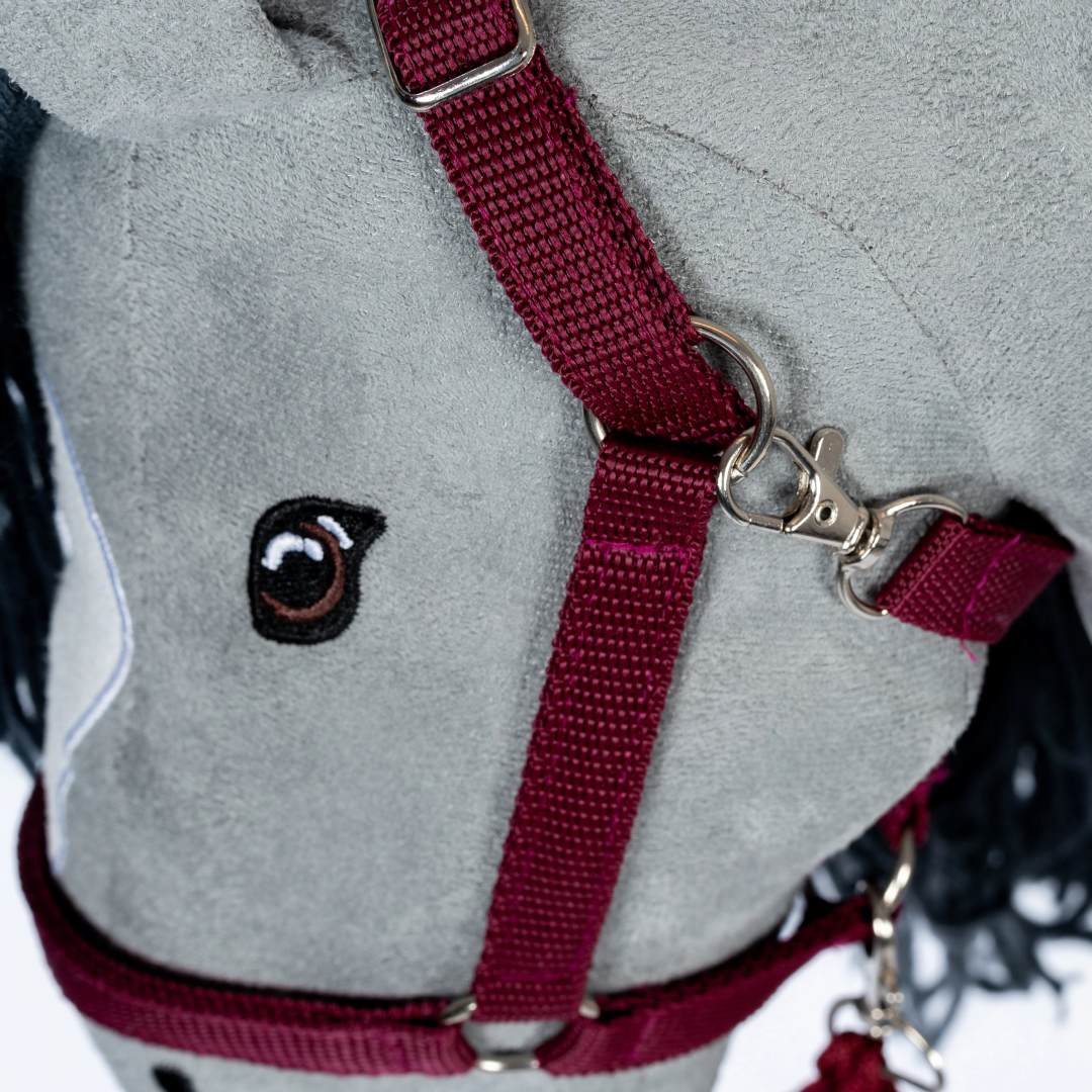 ByAstrup - Halster en halstertouw rood voor bij stokpaarden