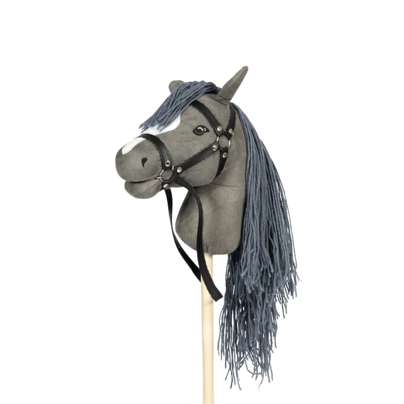 ByAstrup - Deluxe stokpaard met open mond - grijs