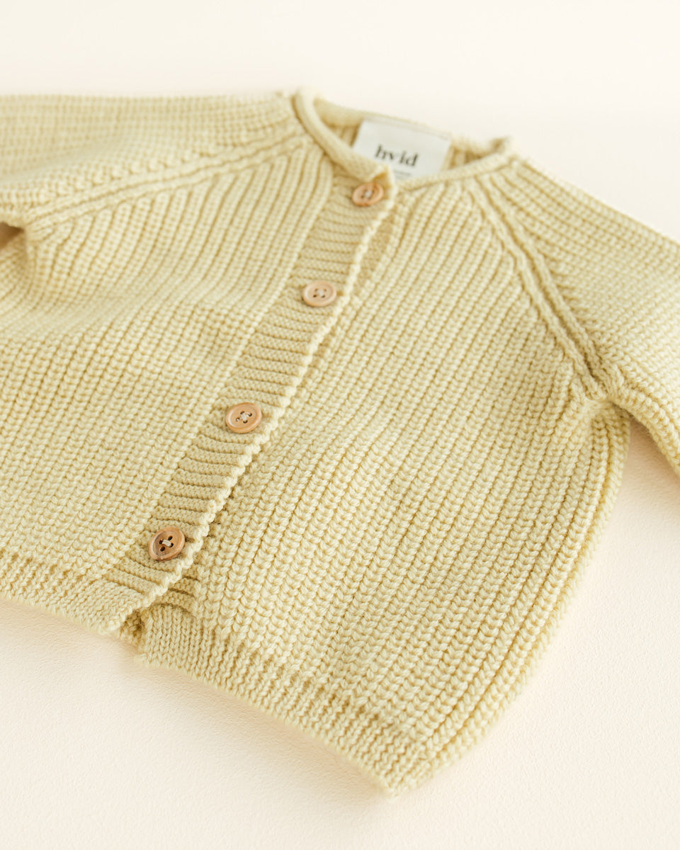 Hvid - Wollen vestje Inga Light Yellow