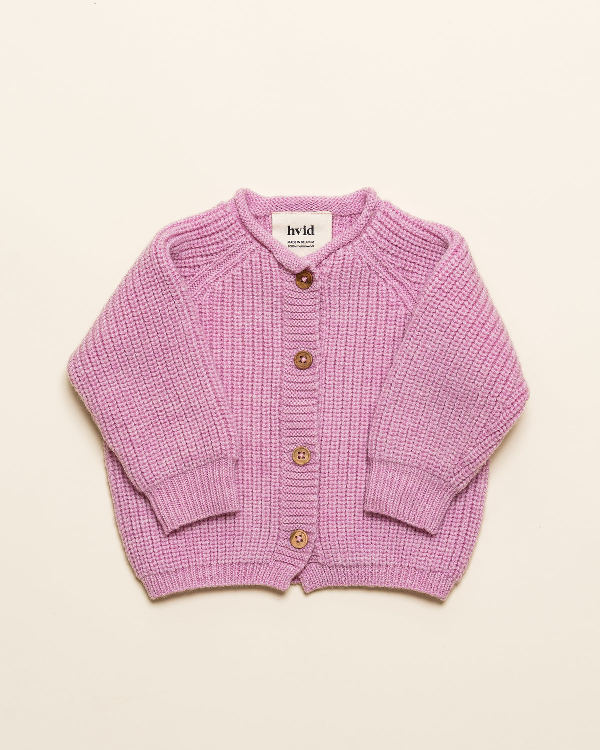 Hvid wollen vestje Inga cotton candy