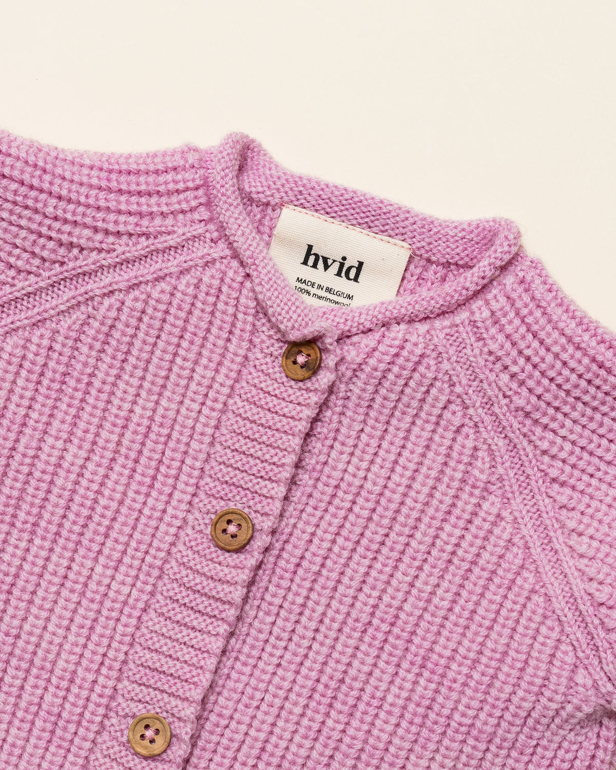 Hvid wollen vestje Inga cotton candy