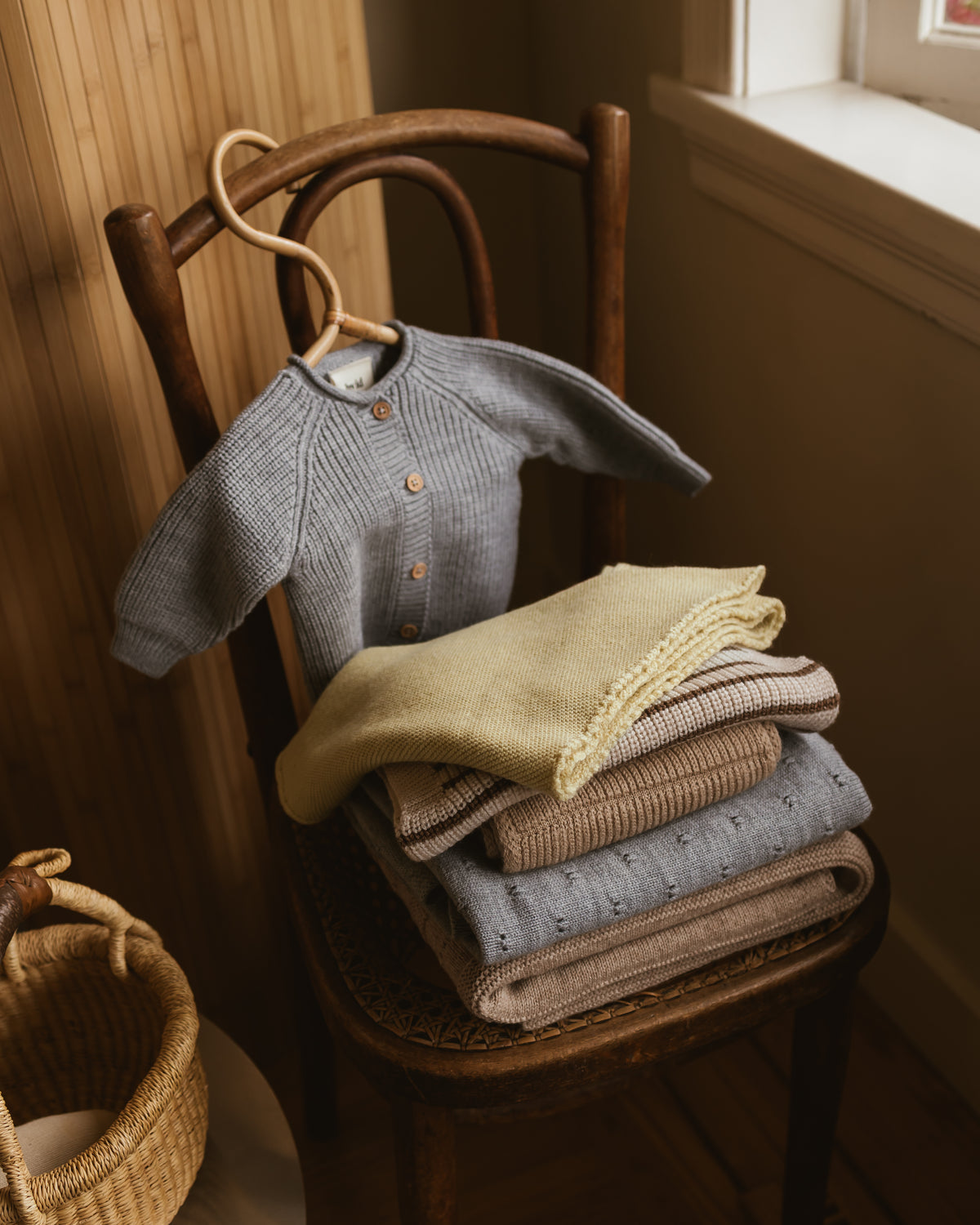 Hvid Wollen vestje Inga Grey Melange