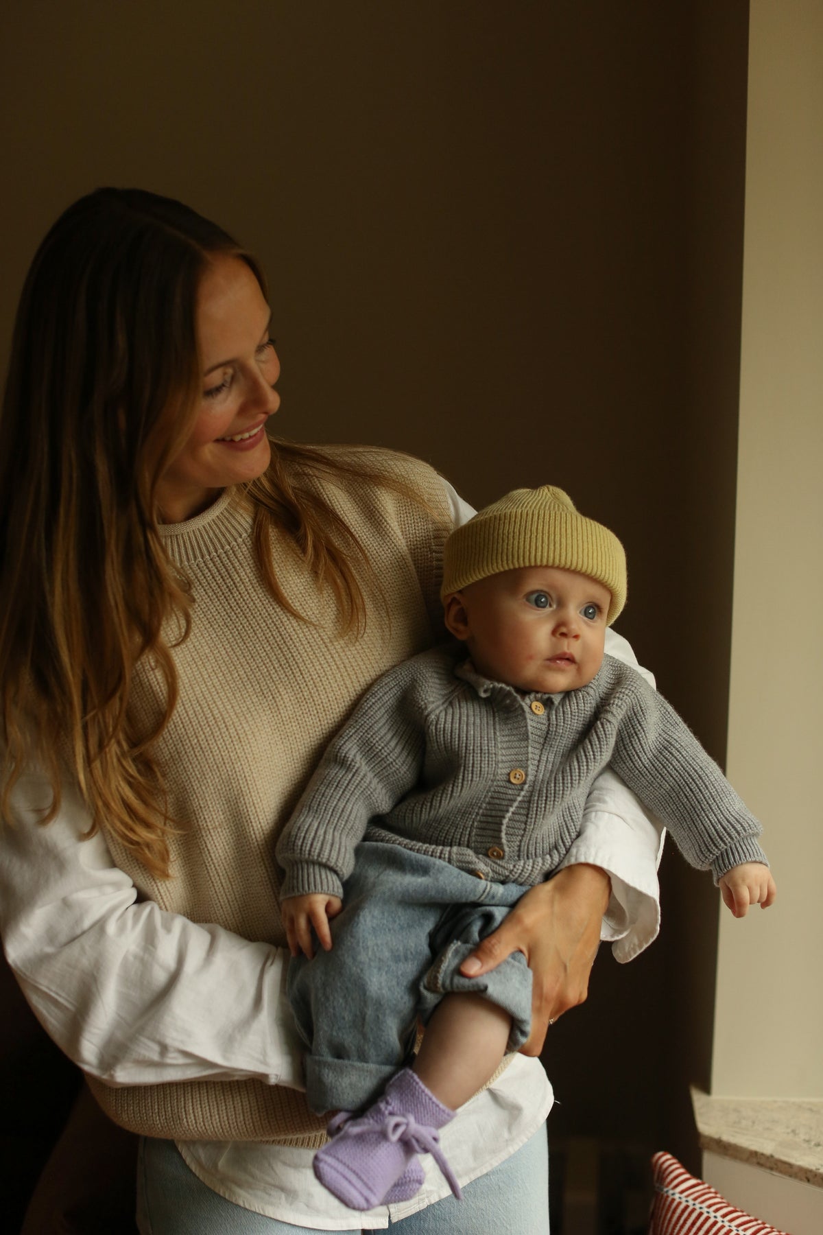 Hvid Wollen vestje Inga Grey Melange