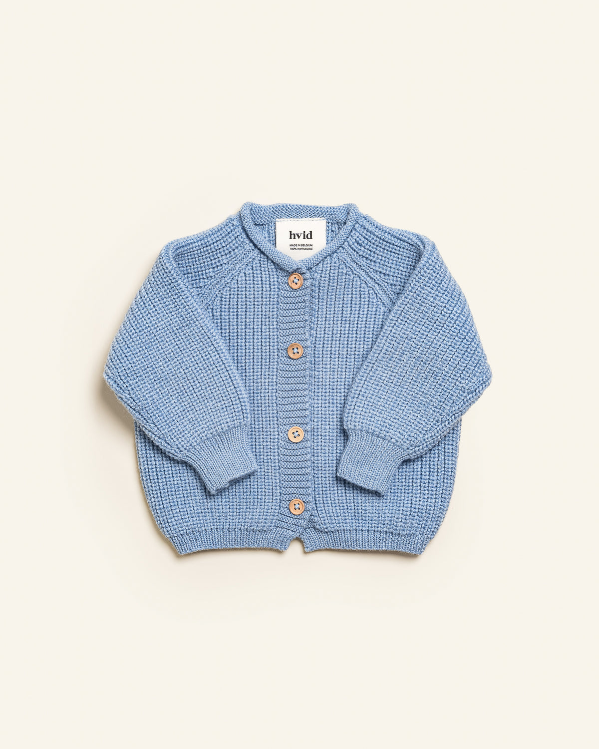 Hvid Wollen vestje Inga Light Blue