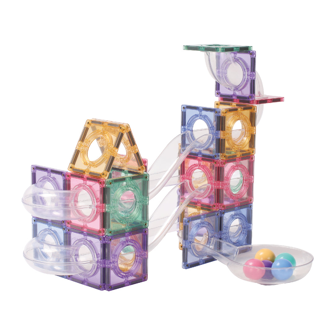 Cleverclixx - Cleverclixx - Knikkerbaan Creative Pack Pastel 70 Stuks