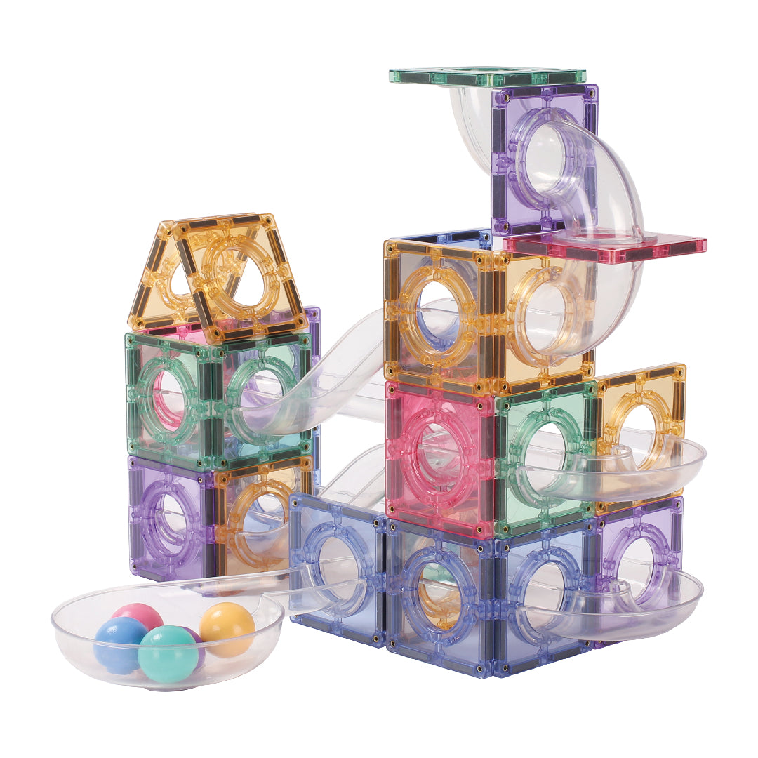 Cleverclixx - Cleverclixx - Knikkerbaan Creative Pack Pastel 70 Stuks