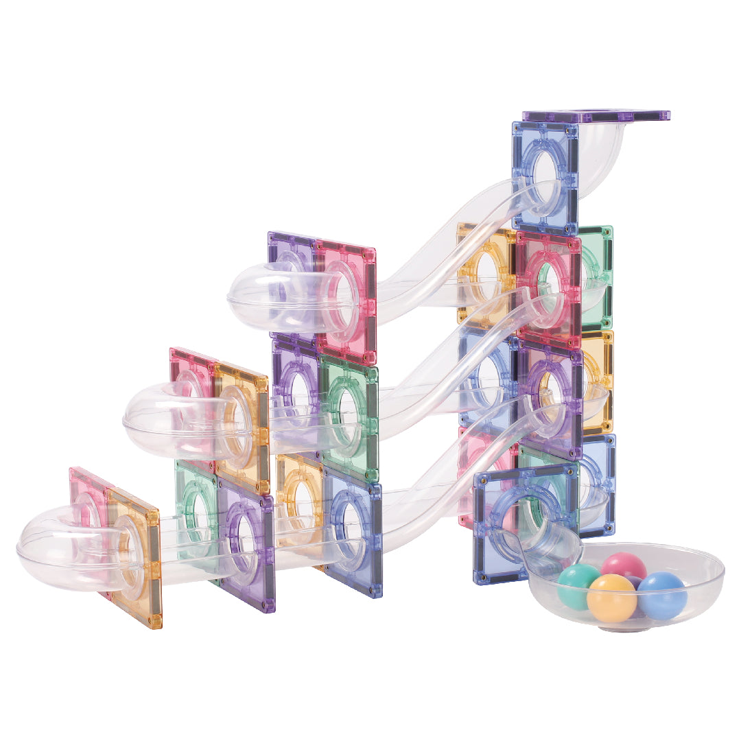 Cleverclixx - Cleverclixx - Knikkerbaan Creative Pack Pastel 70 Stuks