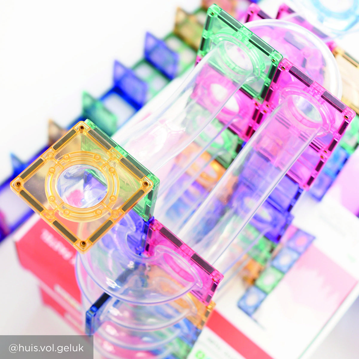 Cleverclixx - Cleverclixx - Knikkerbaan Creative Pack Pastel 70 Stuks