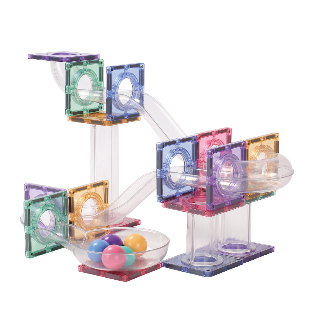 Cleverclixx - Cleverclixx - Knikkerbaan Creative Pack Pastel 70 Stuks