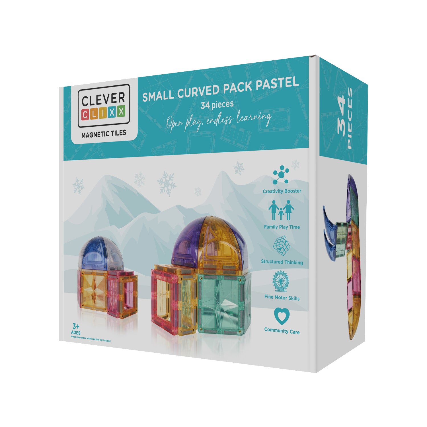 Cleverclixx - 34-delige Curved Pack Pastel