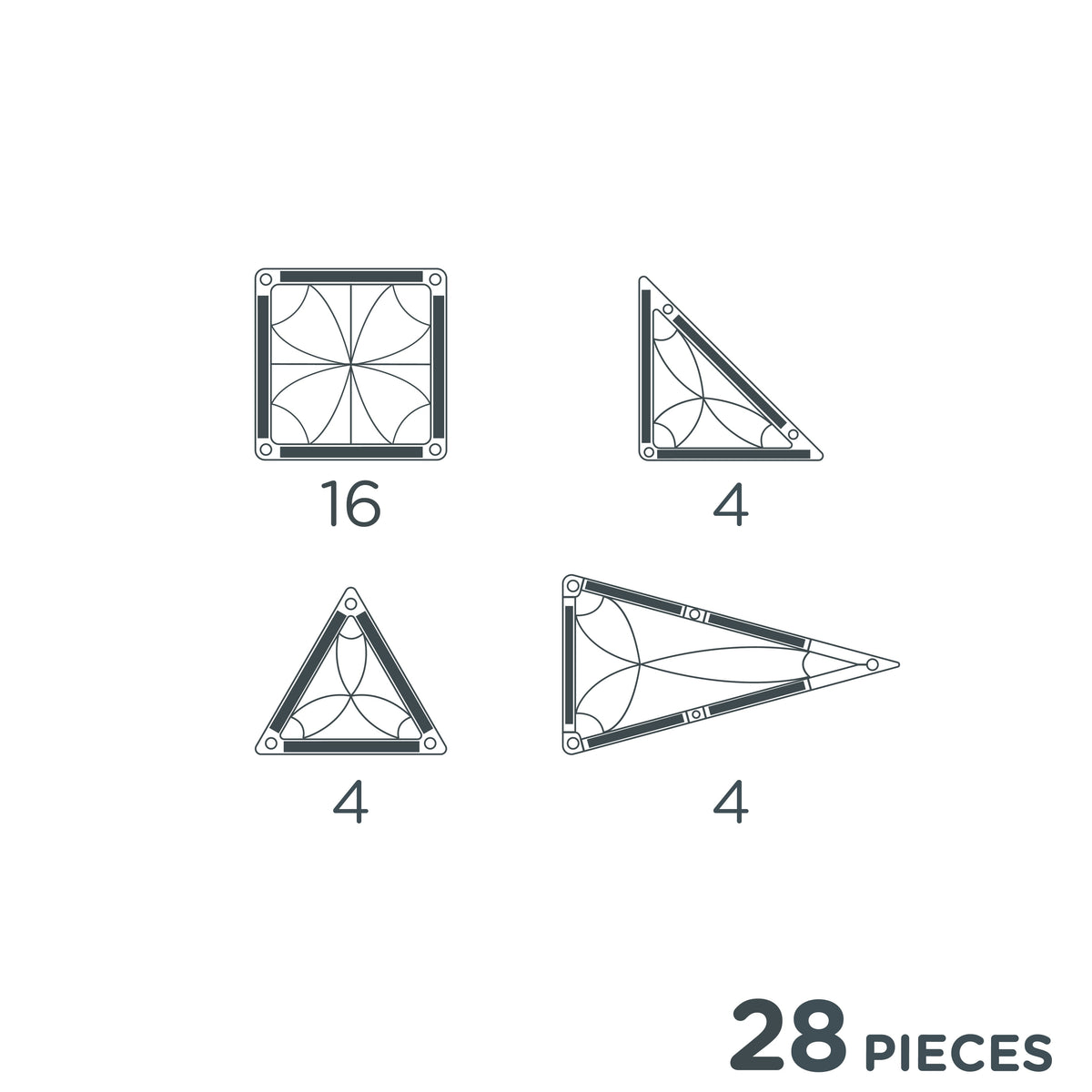 Cleverclixx - Mini Tiles Pack Intense (28 stuks)
