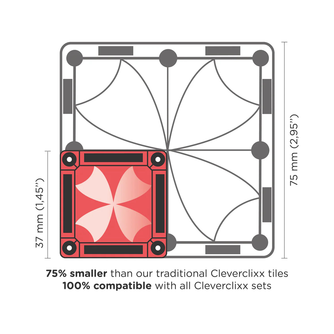 Cleverclixx - Mini Tiles Pack Intense (28 stuks)