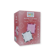 Cleverclixx - Glitter Tiles Pack Transparent / Pink (16 stuks)