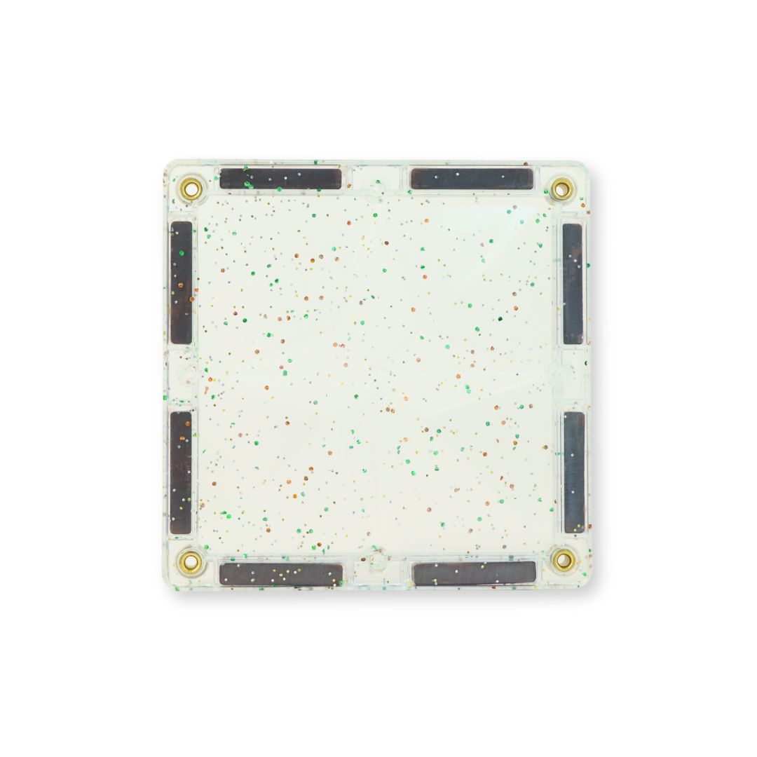 Cleverclixx - Glitter Tiles Pack Transparent / Pink (16 stuks)