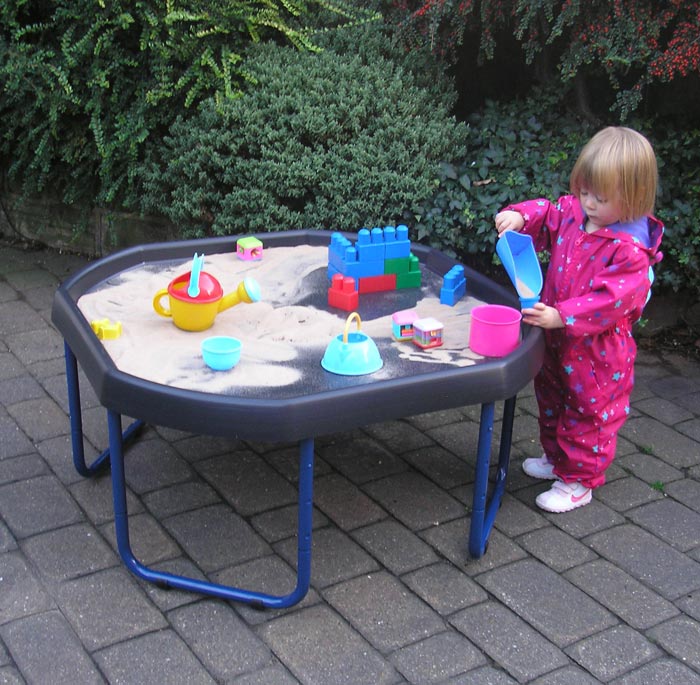 SET Tuff Tray Spot 100cm- Activiteitentafel Zwart + antraciet onderstel