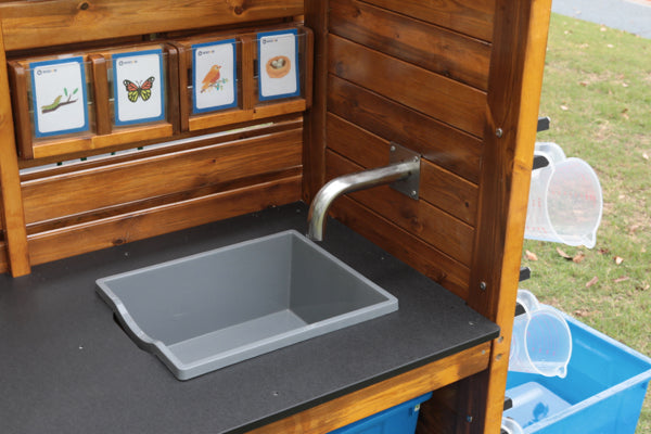 Houten Expirementeer Station - voor buiten - inclusief accessoires