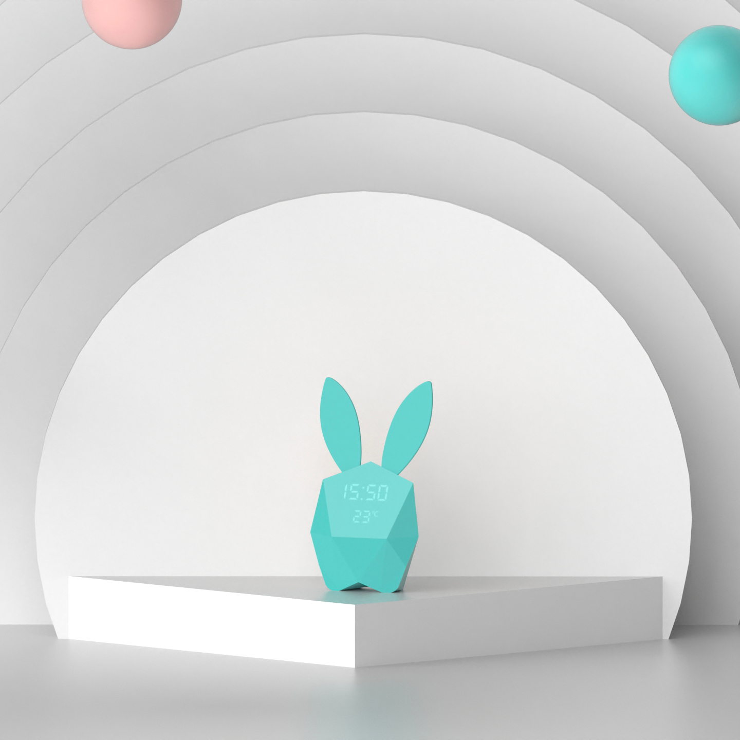 MOB - Cutie Clock wekker met app - Turquoise