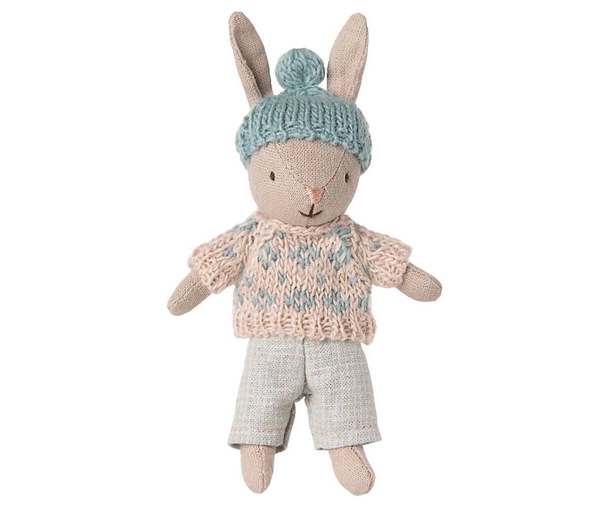 Maileg - Knuffel konijn - Micro rabbit Sand Mint (13,5 cm)