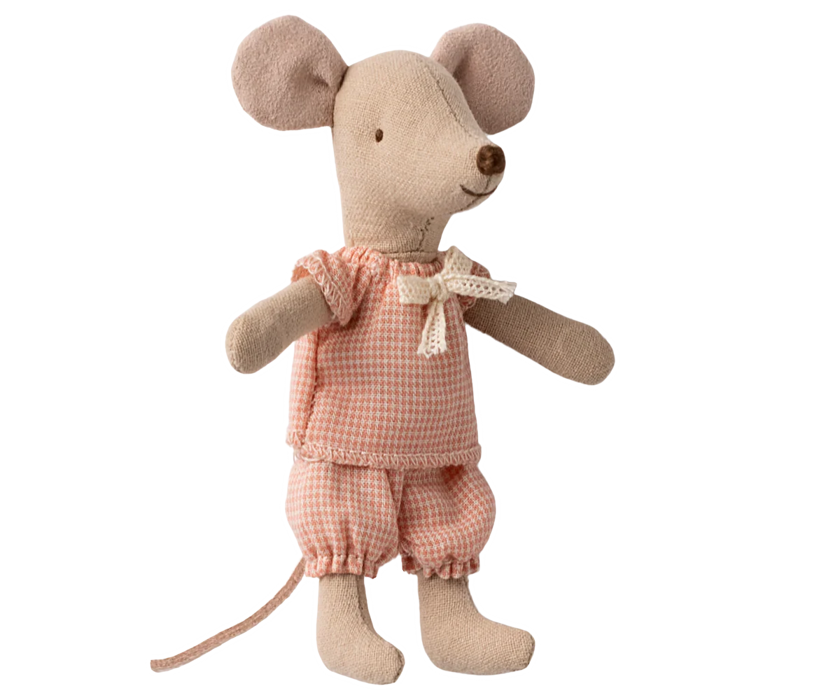 Maileg - Kleine zus in luciferdoosje met pyjama