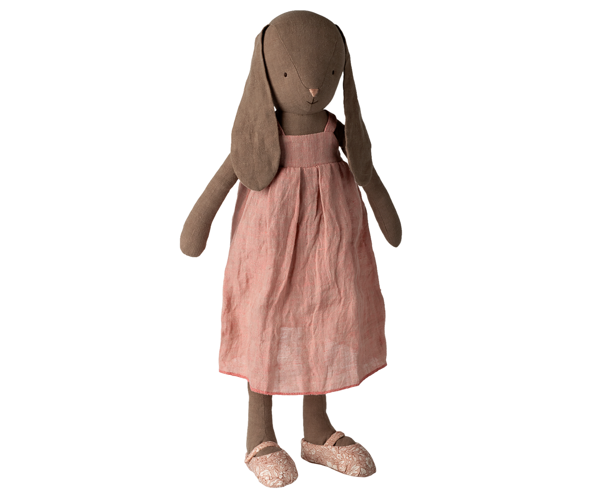 Maileg - Bunny, Maat 4 - Bruin - Jurk en Schoentjes