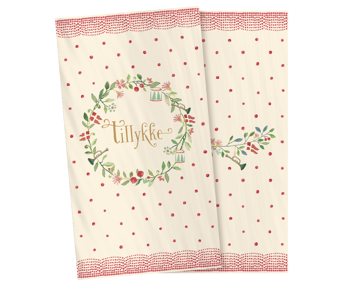 Maileg - Servetten, Groot - Tillykke